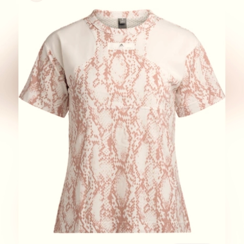 EUC... STELLA MCCARTNEY ADIDAS Snakeskin Print Sport Top SIZE L